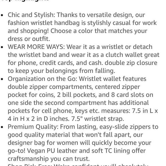 MKF Collection Red Wristlet/ Wallet with detachable Strap - Picture 8 of 8